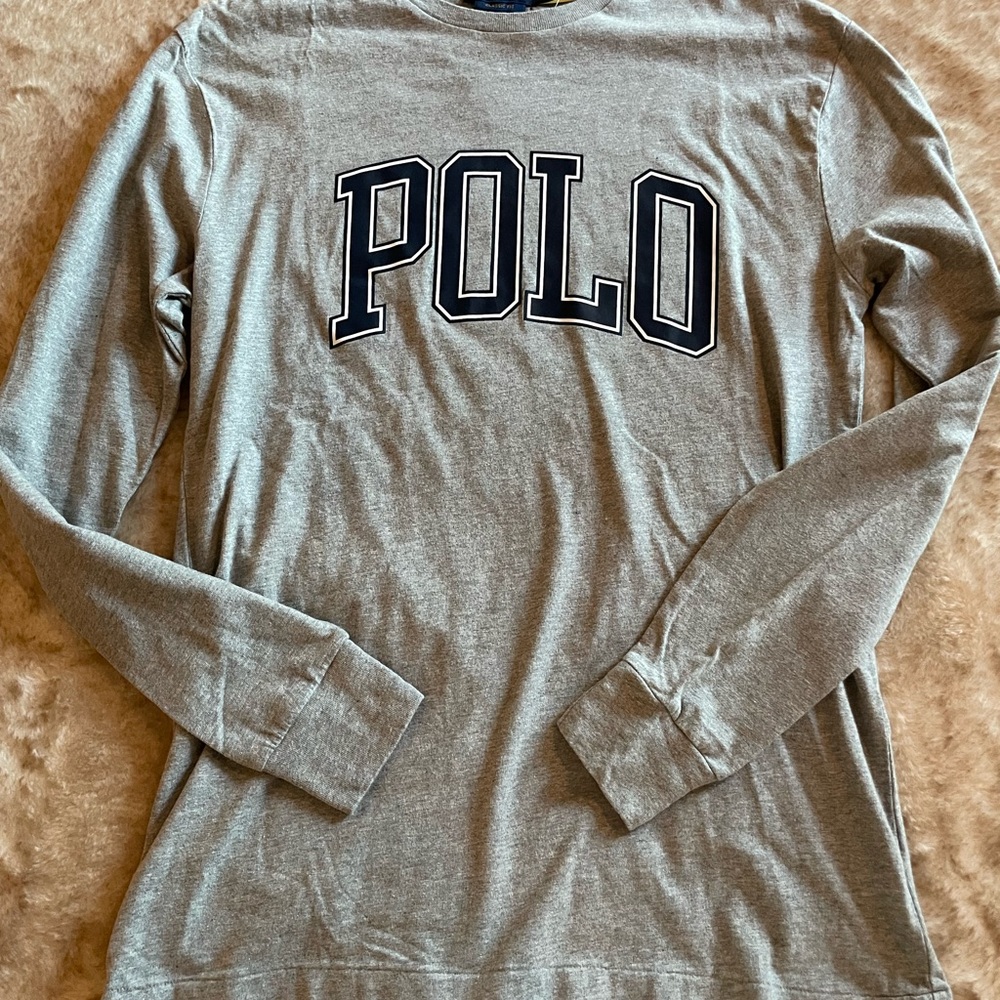 Polo RL Gray Long Sleeve Tee